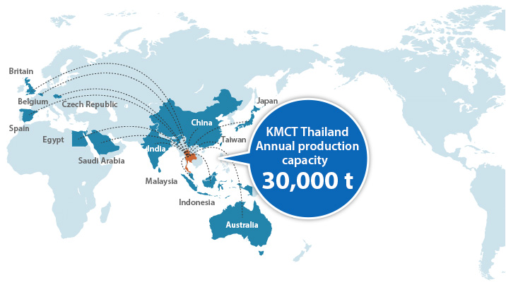 Diagram of exports from KMCT Thailand